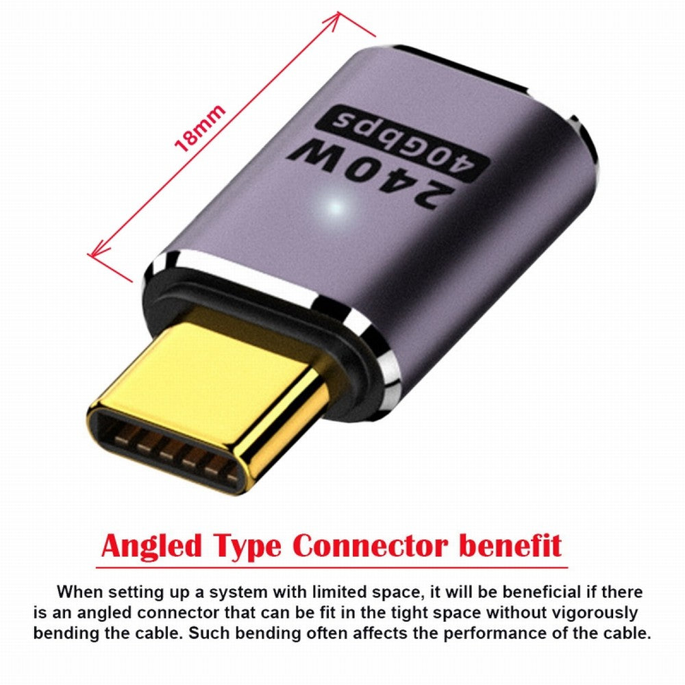 CY USB4 Type C Male to Female 240W Power 40Gbps Data 8K Video Adapter for NS Phone Laptop UC-025-MF