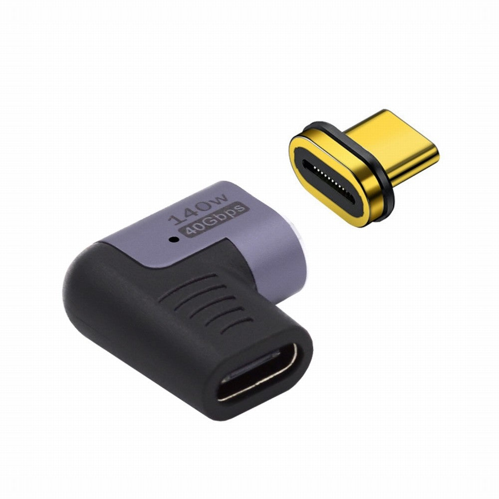 CY Magnetic Connector USB4 140W 40Gbps USB4 Type C Male to Female Left Right Angled Power Data 8K Video Adapter for Laptop Phone UC-062-RI