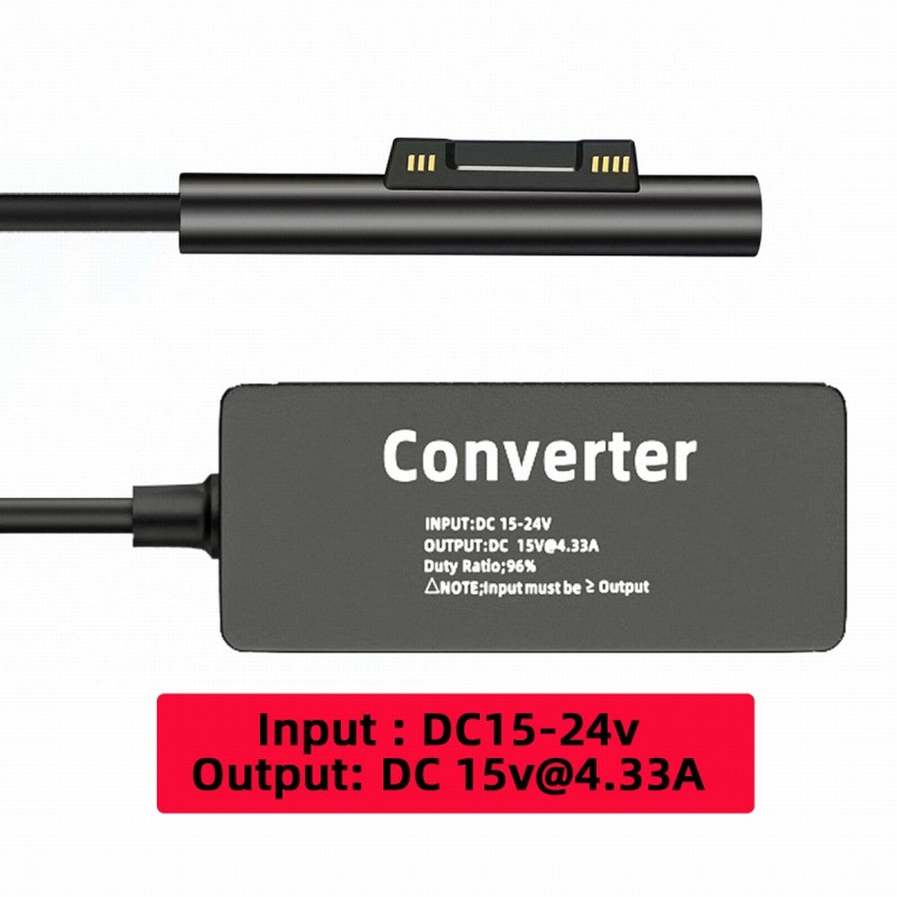 CY DC 5.5x2.1mm Jack 65W 20V 15V-24V to Surface Pro3 Pro4 Pro5 Pro6 Pro7 Pro8 Pro9 Book Pro Charge Cable PW-016-5521MM