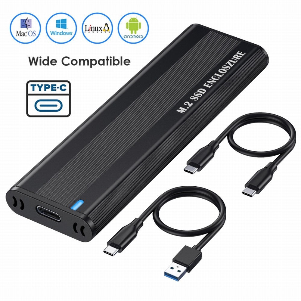 CY USB 3.0 USB-C Type-C to NVME M-key M.2 NGFF SATA SSD External PCBA Case Enclosure RTL9210B Chipset UC-145