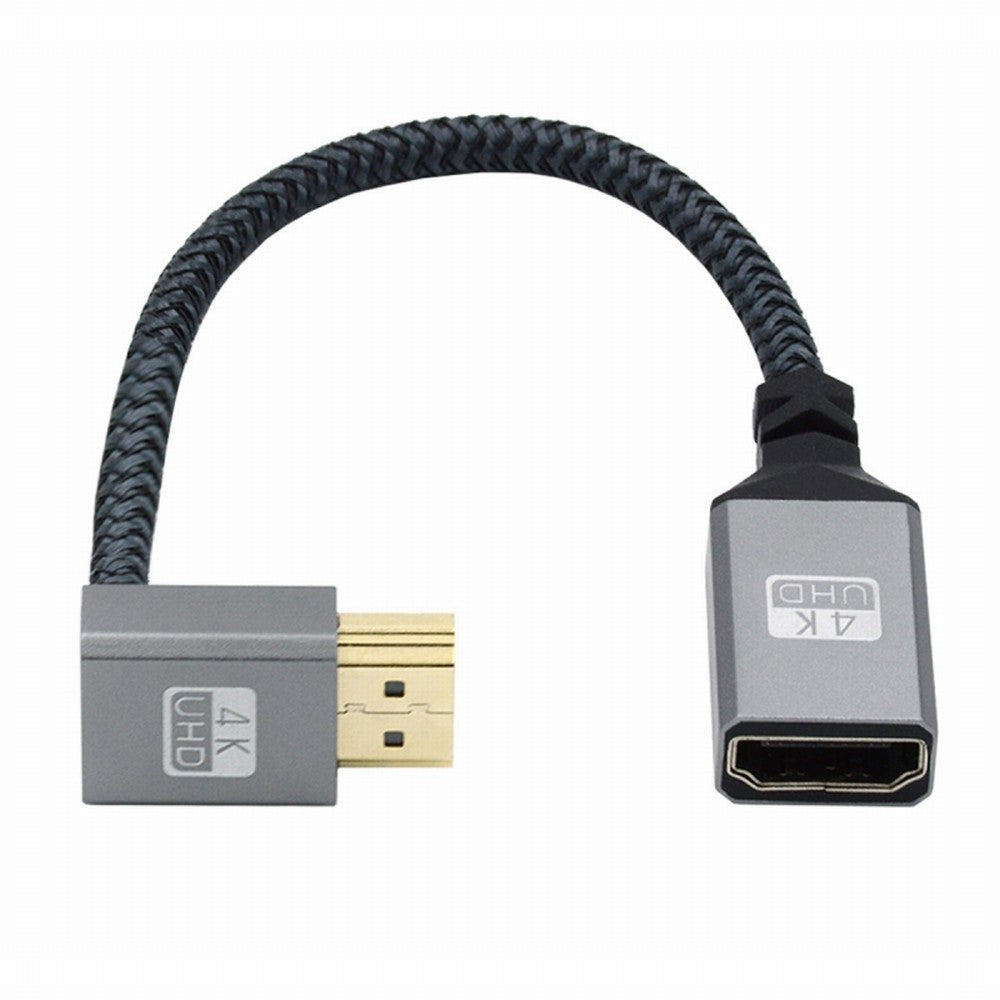 CY Up Angled 90 Degree HDMI 1.4 Type A Male to A Female Extension Cable Support HDTV 4K 60hz 3D HD-061-UP