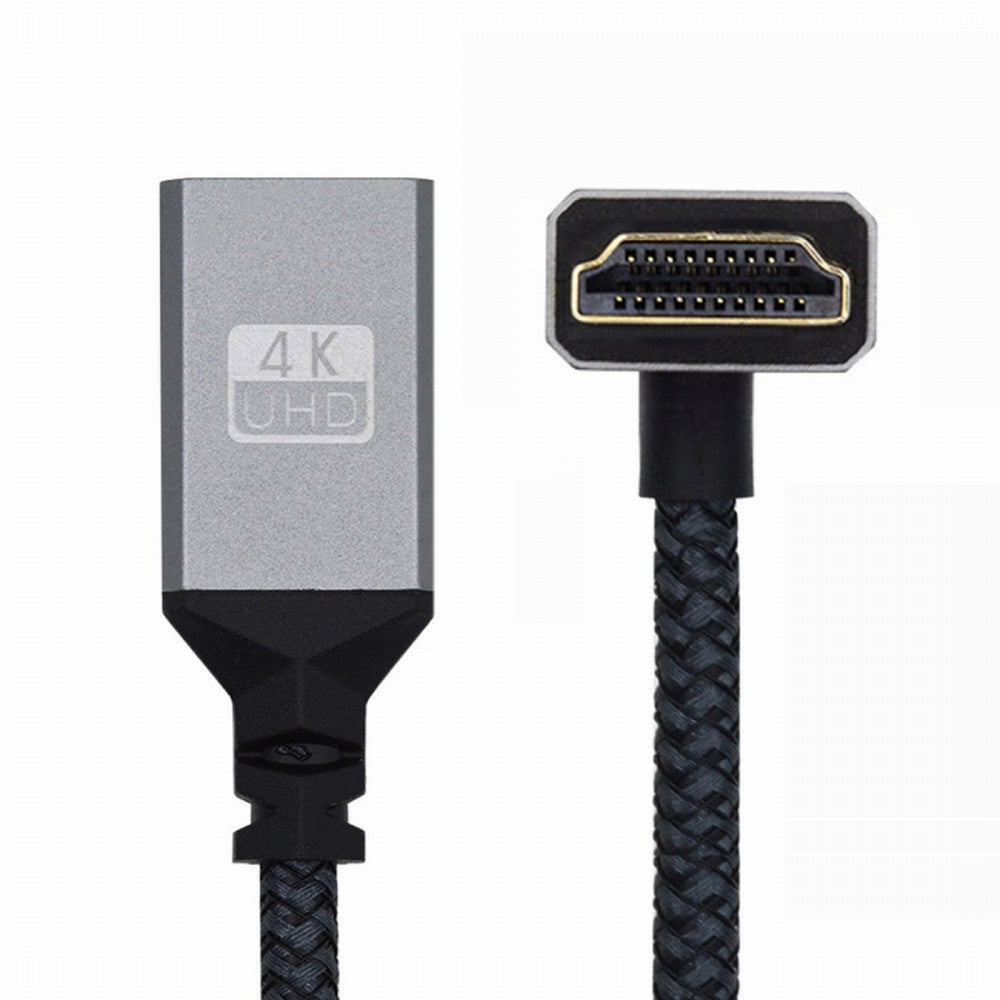 CY Up Angled 90 Degree HDMI 1.4 Type A Male to A Female Extension Cable Support HDTV 4K 60hz 3D HD-061-UP