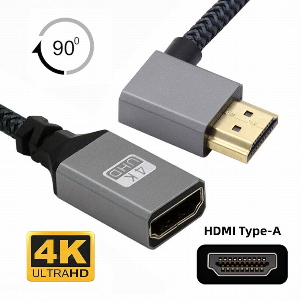 CY HDMI 1.4 Type A Male to A Female Extension Cable Right Angled 90 Degree Support HDTV 4K 60hz 3D HD-061-RI