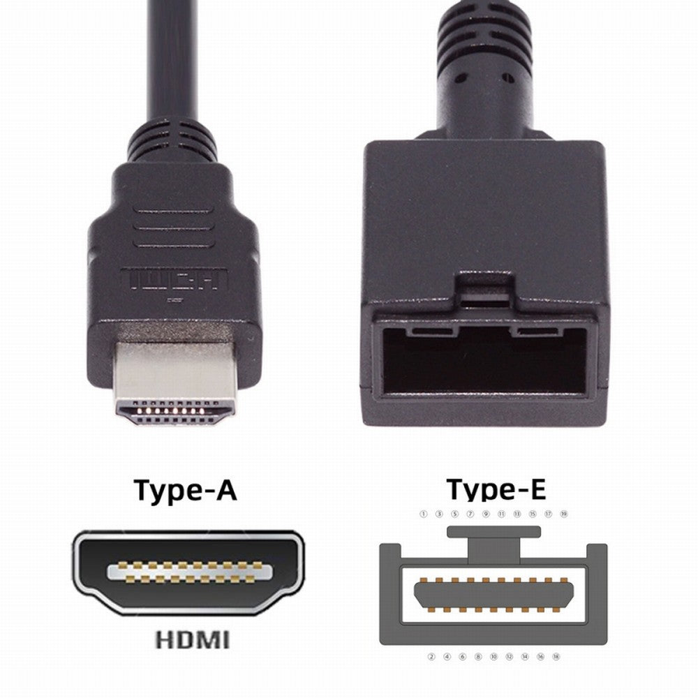 CY 4K HDMI 1.4 Type-E Female to Type A Male Video Audio Cable for Automotive Connection System Grade Connector HD-100