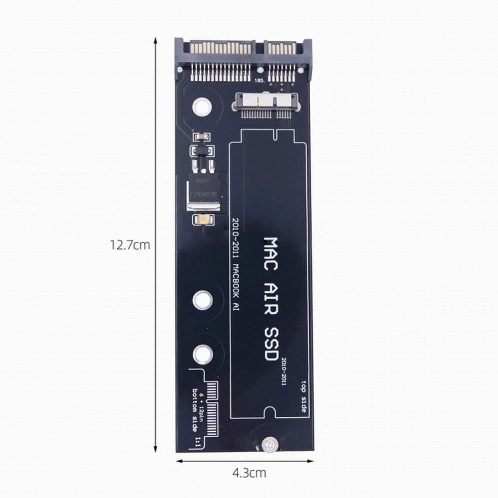 CY PCBA 12+6pin SSD HDD to SATA 22Pin Hard Disk Cartridge Drive for Apple 2010 2011 Macbook Air A1369 A1370 SSD SA-071