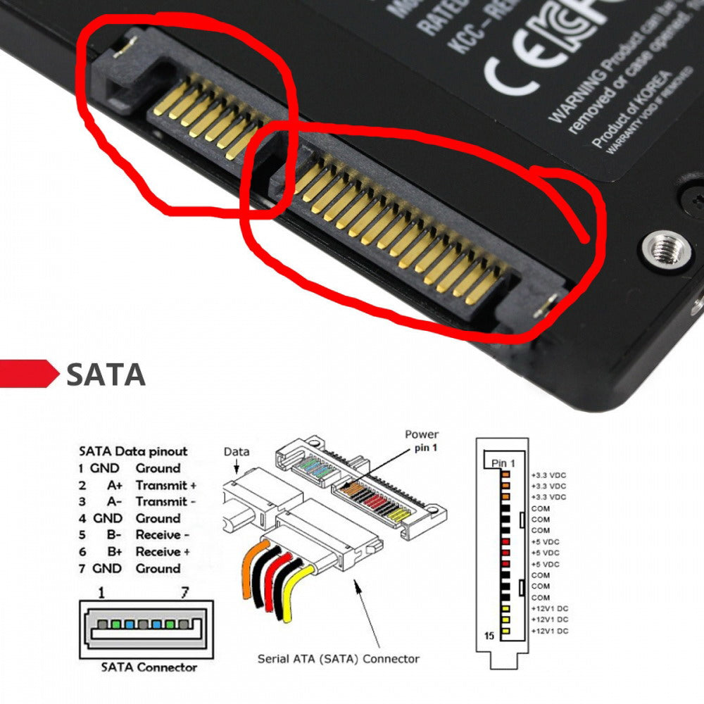 CY WD5000MPCK SFF-8784 SATA Express to SATA3.0 2.5inch 6Gbps Add on Cards PCBA for 5mm UltraSlim Hard Disk SSD SA-118