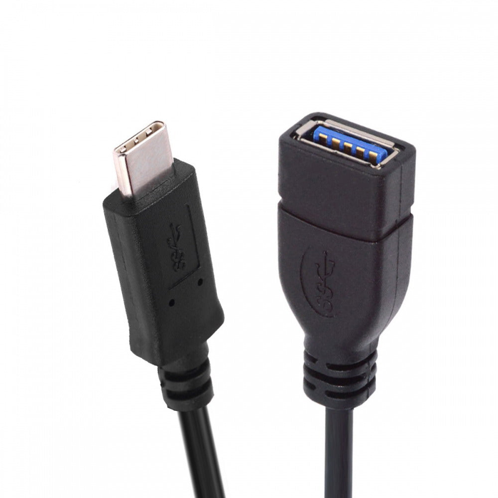 CY Reversible Design USB 3.0 3.1 Type C Male Connector to A Female OTG Data Cable for Tablet Mobile Phone UC-200-BK