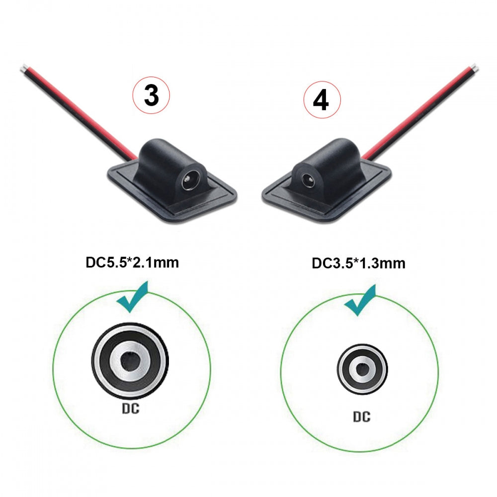 CY 4pcs/lot Type-C Micro-USB DC 5.5x2.1mm 3.5X1.35mm Power Extension Cable for Backpack Charging Electric Heating Pads