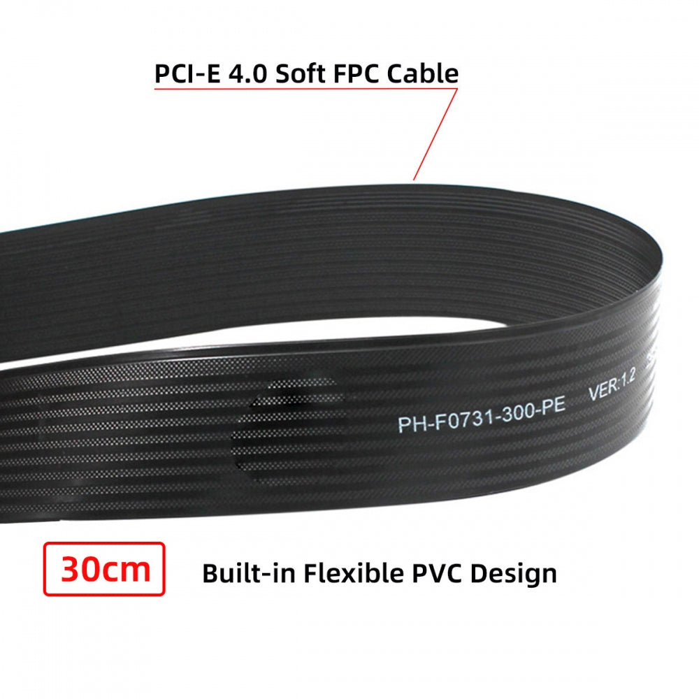 CY NGFF M-Key NVME Male to Female Extension PCI Express Cable 30cm PCI-E 4.0 for Mainboard SSD 2230/2242/2260/2280