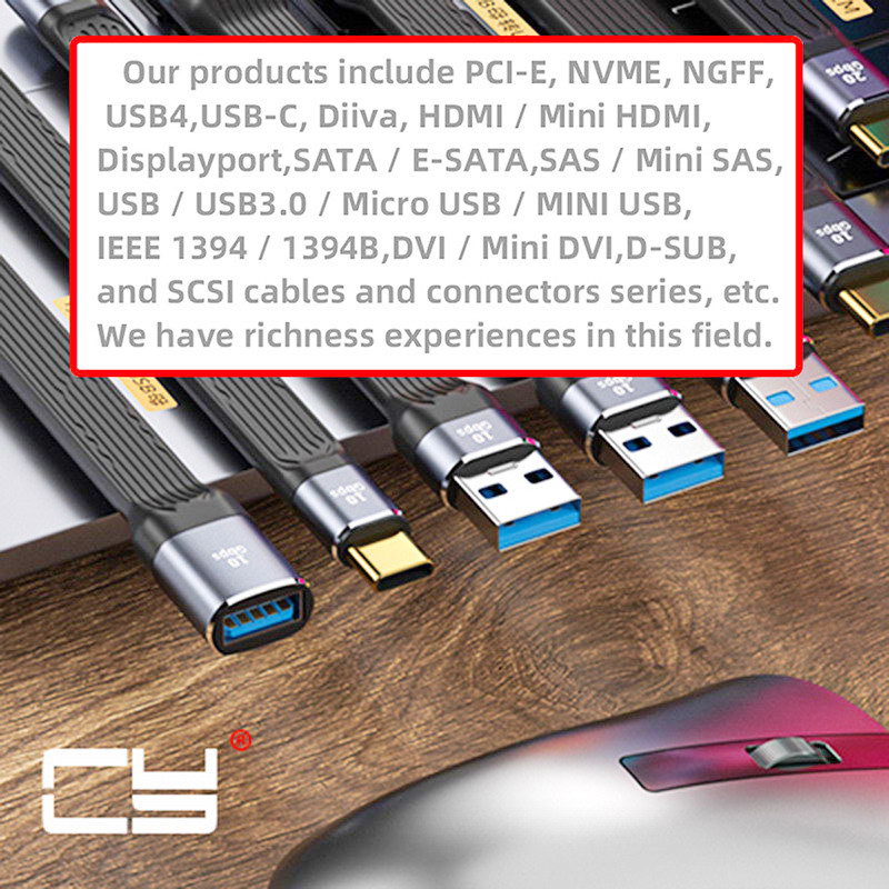 CY Type-C USB4 40Gbps to PCI-E SSD Nvme NGFF M-key Convert Card Cable USB-C 10Gbps JHL7440 JMS583 UC-116-OD